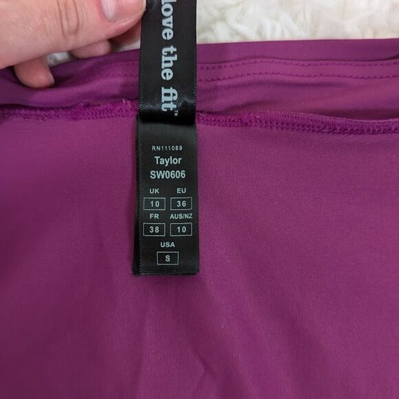 Panache Swimwear - Taylor Bikini Bottoms - Plum & Gray - Size Small (US)/10 (UK) - Picture 9 of 13